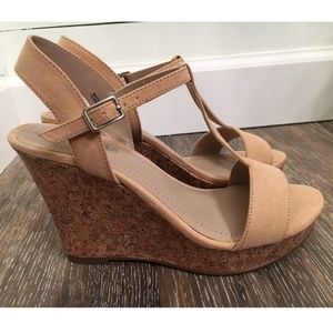 SOLD Charles David Nude Wedge Heels